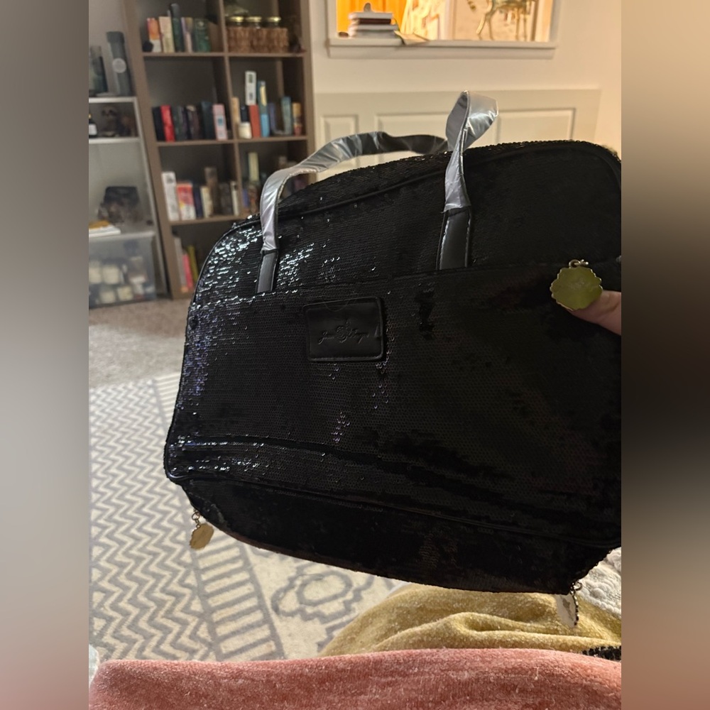 Black sequin Joan Boyce Weekender bag